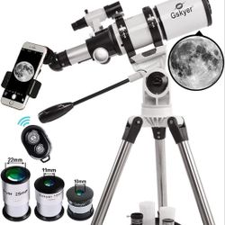 Gskyer Telescope, Telescopes for Adults, 80mm AZ Space Astronomical Refractor Telescope