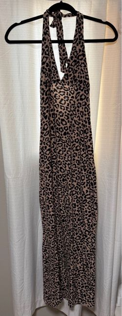 Long leopard print dress