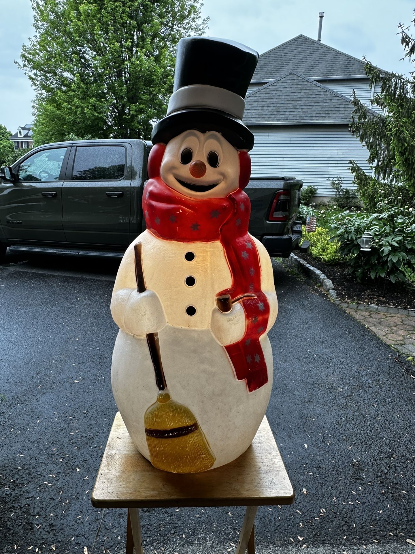 Vintage Frosty The Snowman Blow mold Christmas Decor