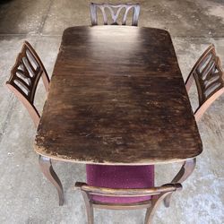 Antique Table & Chairs Wisconsin Chair Co.