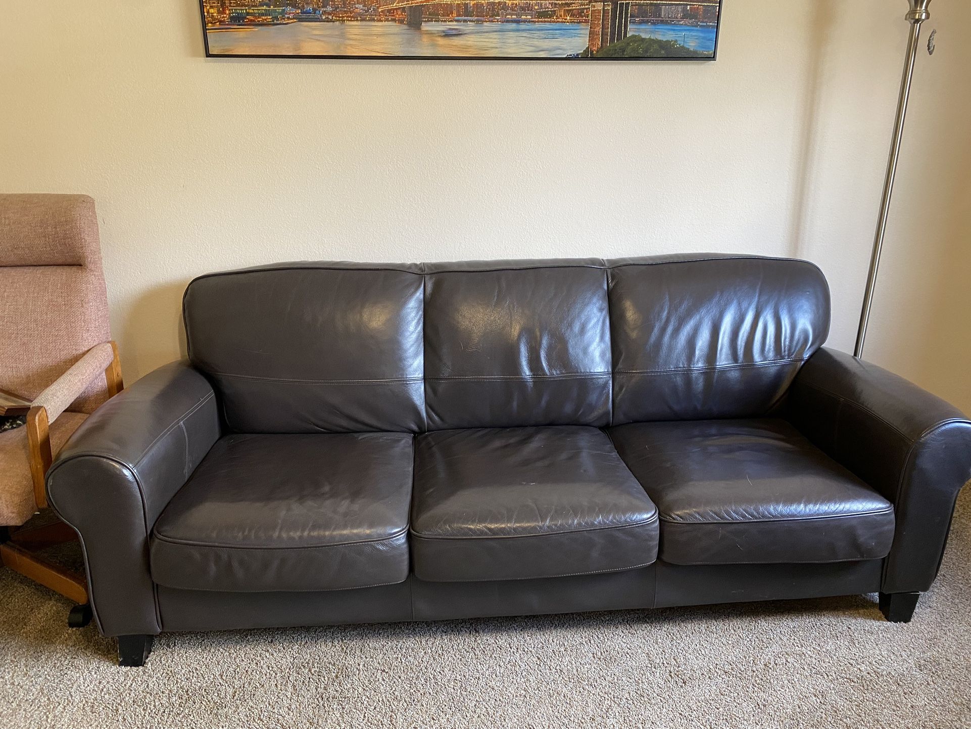 Black Leather Sofa