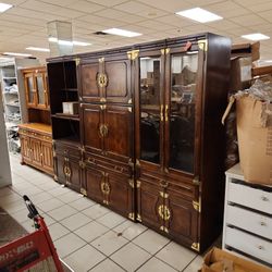 Asian 3 PC Wall Unit / Entertainment Center / Book Case