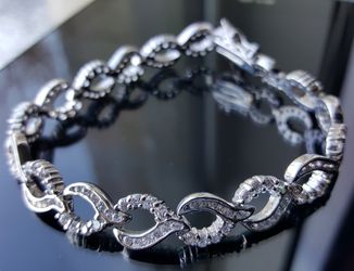 Silvertone Crystal Bracelet