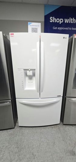 LG French Door Fridge – White, Ice & Water, 36in