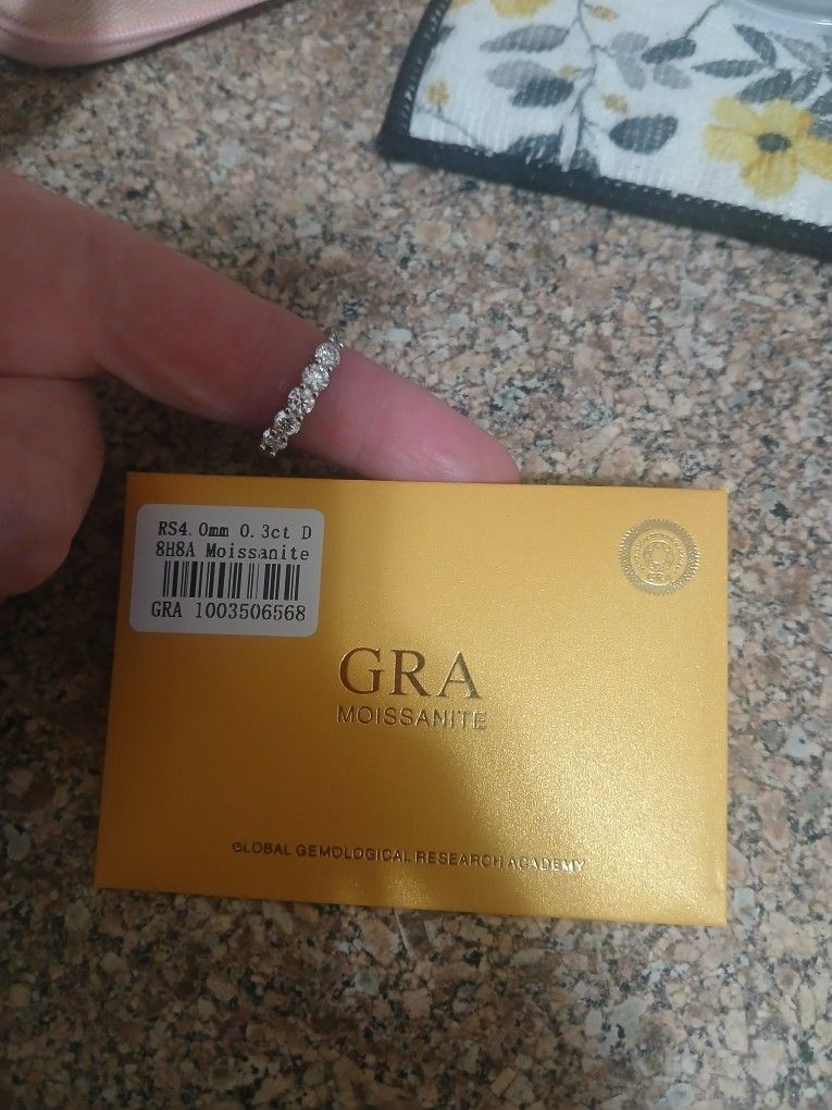 Certified Moissanite Diamond Ring