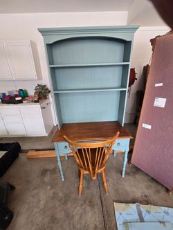 Nice desk with hutch and chair