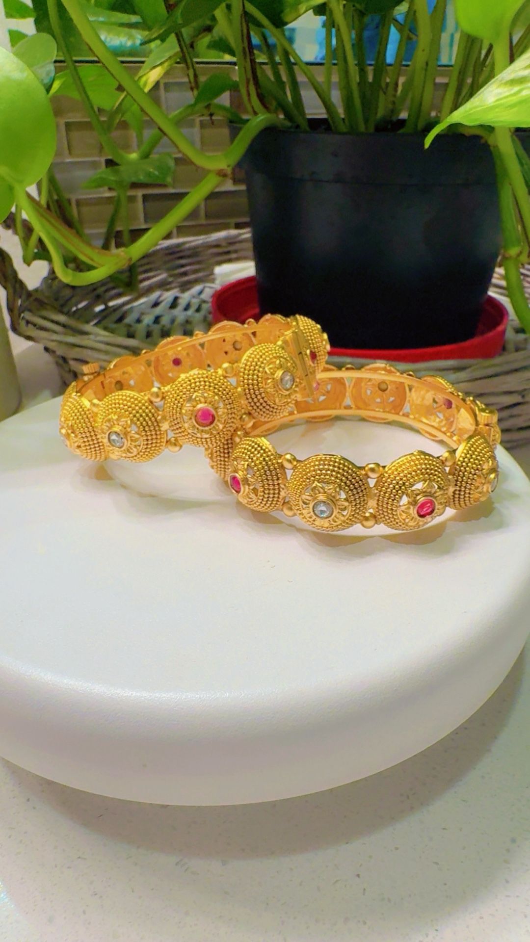 gold plated bangals 