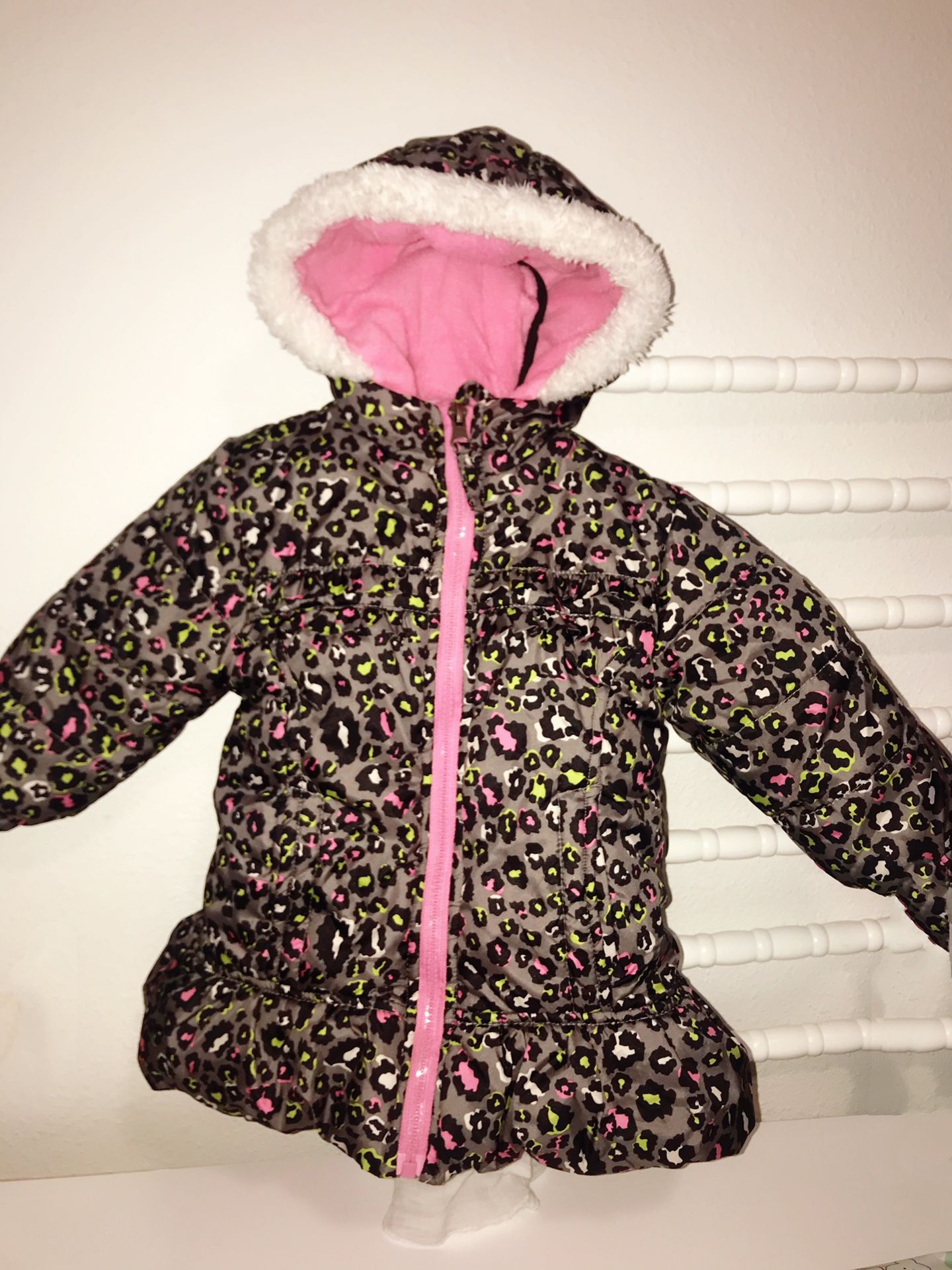 Little girls animal print jacket size 18/24 months