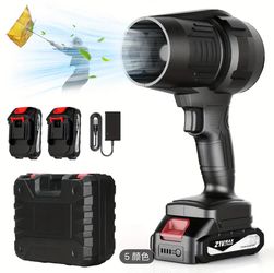 Cordless Leaf Blower Handheld Leaf Blower Adjustable Speed Portable Dust Cleaner Handheld Turbo Jet Blower for Patio Cleaning, Drying,Camping and Dust