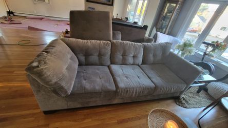 Slate grey sectional sofa great shape