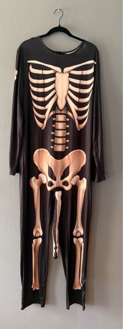 Men’s L Skeleton Halloween Costume Jumpsuit