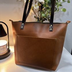 Portland Leather LEATHER TOTE BAG