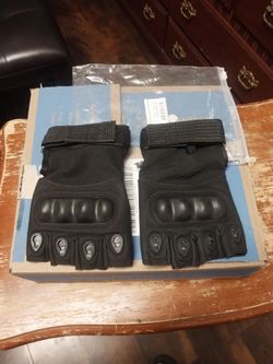 New Fingerless Hard Knuckle Gloves