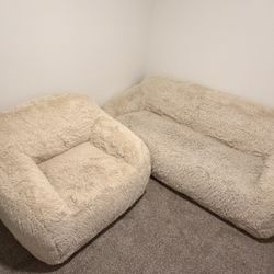 Egg Shell White Couch / Chair 
