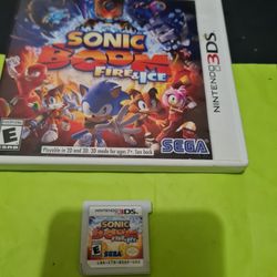 Sonic Boom Fire And Ice Nintendo 2ds / 3ds 