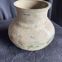 Antique Chinese Han Dynasty Terracotta Brass Vessel 