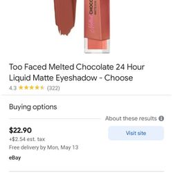 Too Faced Eyeshadow Liquid Matte