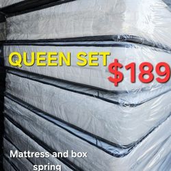 Brand New  Queen Set $189 << Mattress And Box Spring
