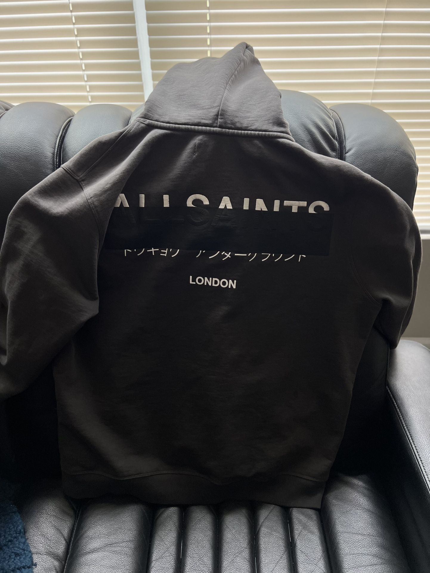 All Saints Redacted Hoodie - Size Large