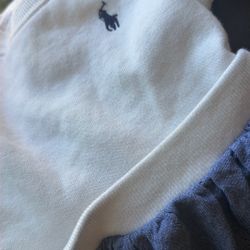 6 Mo Ralph Lauren Girls Dress - Denim Bottom Sweater Top