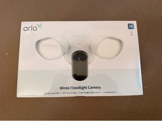 Arlo Wired Floodlight Camera Home Security Camera with 2K Video & HDR NEW IN BOX