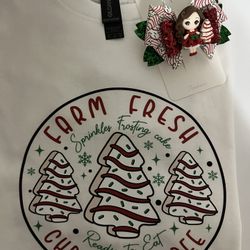 Christmas Tree Cakes Hair Bow 