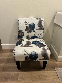 Floral Armless Accent Chair