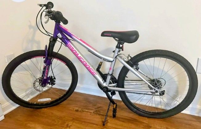 Mongoose Major 24" Mountain Bike - Purple/Silver Excellent Condition