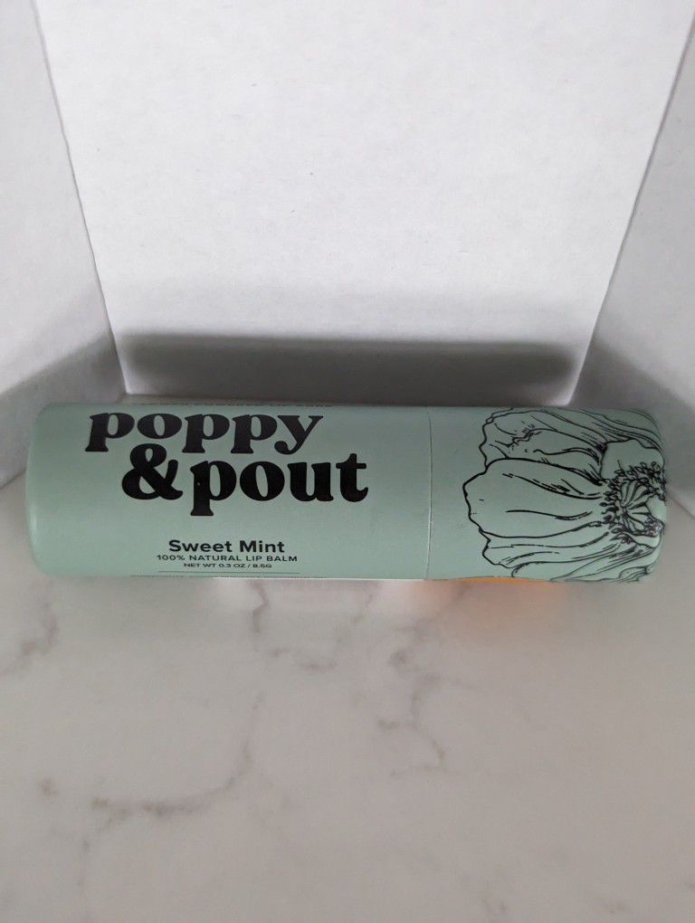 New Poppy And Pout Lip Balm. Natural.
