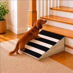 Koieam 2 Pack Solid Acacia Wood Pet Ramps