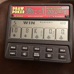 Vintage Radica Handheld Electronic Poker Game