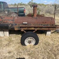 Steel BBQ pit