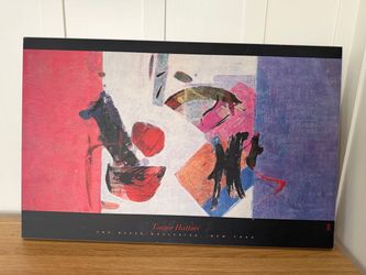 Large Abstract Expressionist Framed Wall Art / Tsugio Hattori Exhibition Print