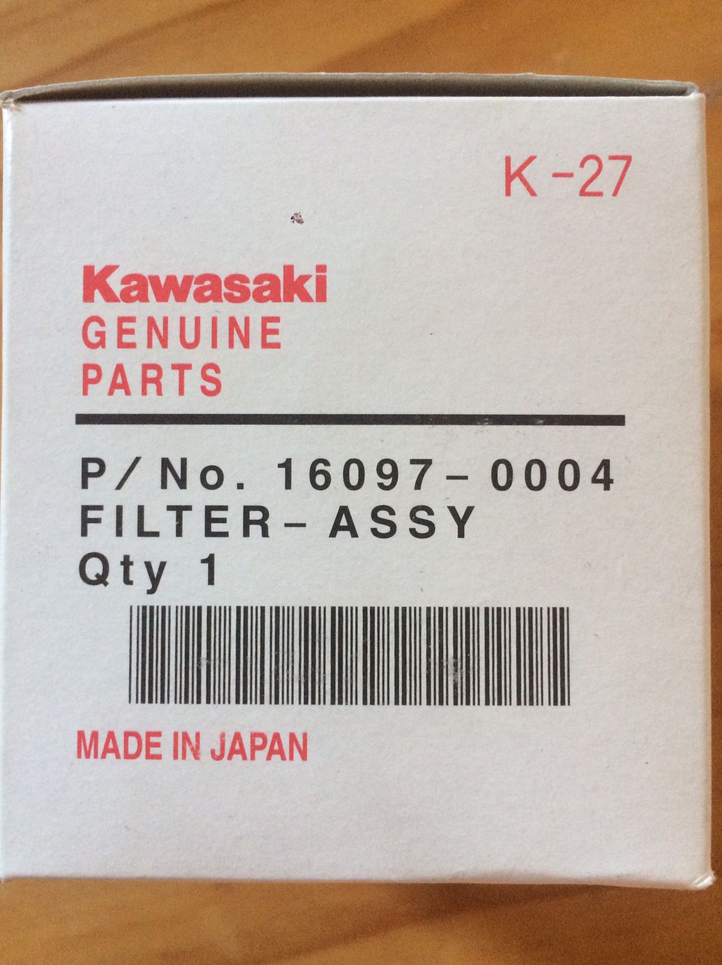 New Kawasaki Oil Filter