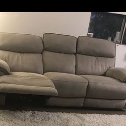 Gray Reclining Couch 