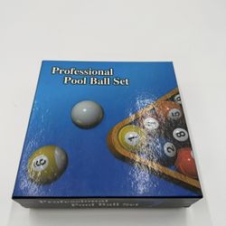 Professional Pool Ball Set Classic Resin Complete Original Box 10x10x3
