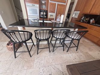 Brown barstools