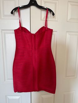 BCBGMAXAZRIA Red Bandage Bodycon Cocktail Dress – Size 12