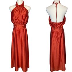Banana Republic Women’s Halter Midi Dress Orange size 4
