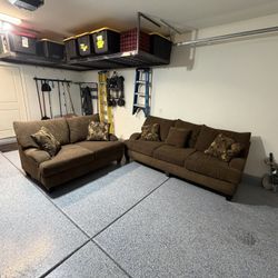 Non-Reclining Couch And Loveseat.