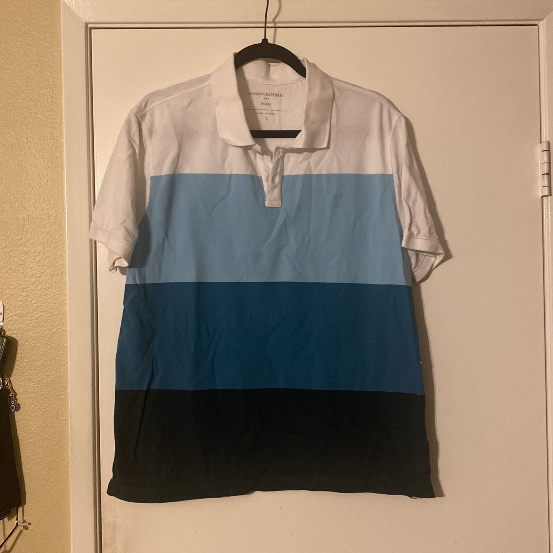Mens Banana Republic Pique Polo, Sz L