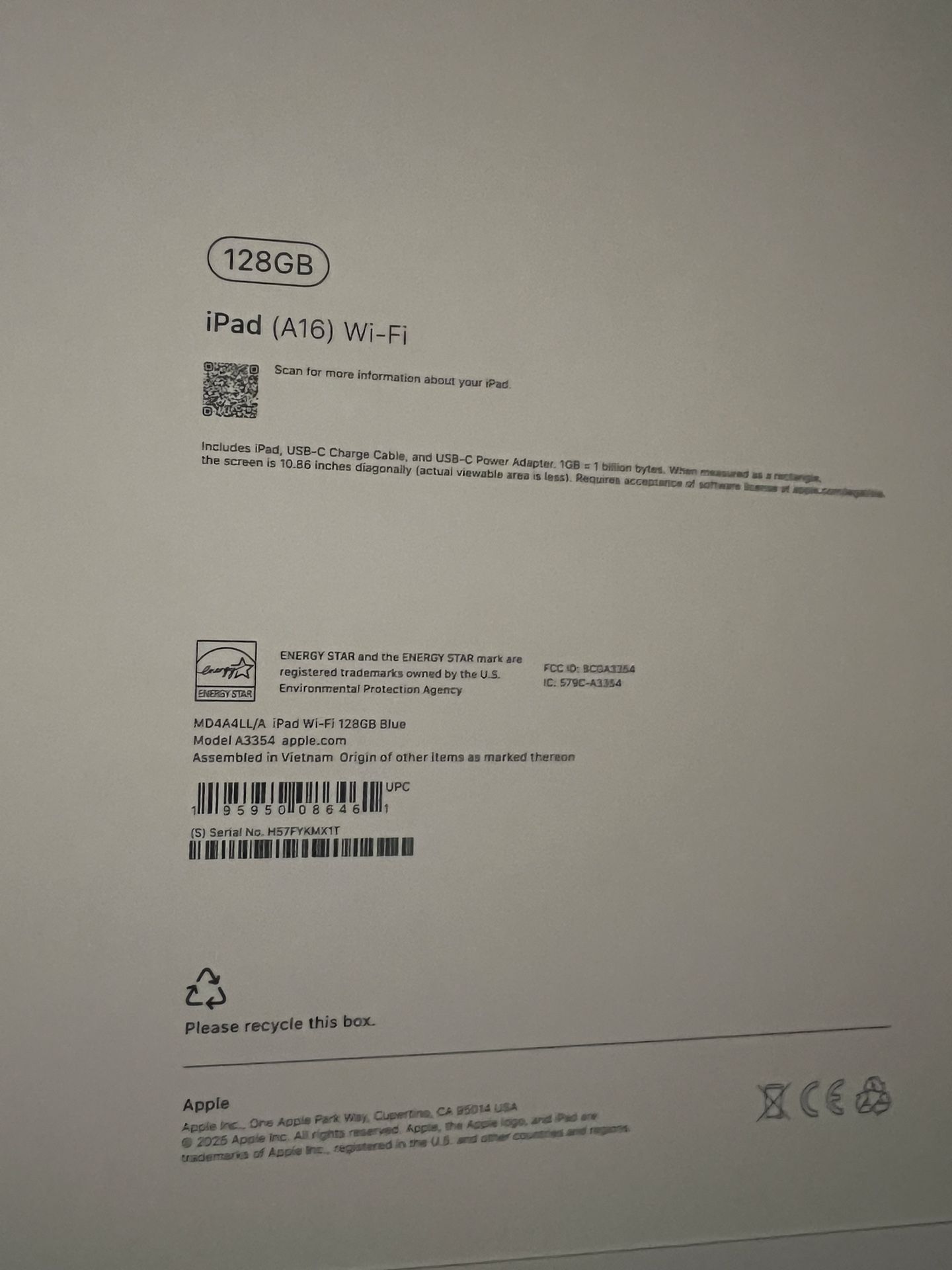 iPad 128gb WiFi!! New
