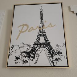 Paris canvas, gold frame