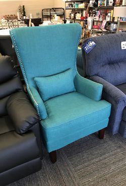Teal Wingback Chair