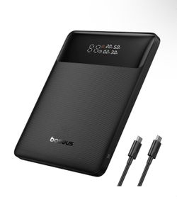 Baseus Laptop Power Bank, 100W Blade USB C Portable Laptop Charger, Super Fast Charging 20000mAh Slim Battery Pack for Laptop, MacBook Air, Dell, IPad