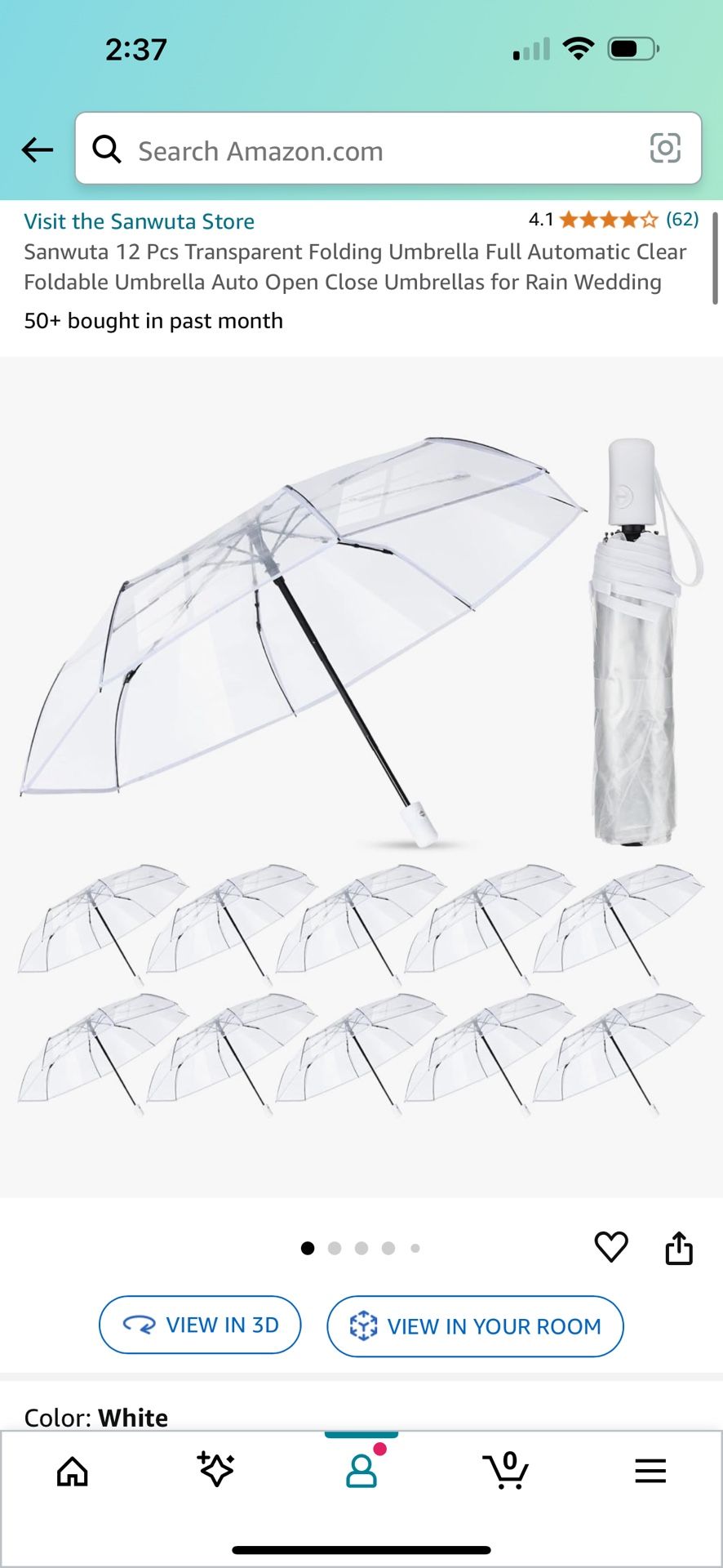 53 Clear / Transparent Umbrellas (Perfect For Outdoor Wedding)