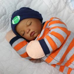 Ethnic/AA Cuddle Reborn Baby Boy/Girl (Zoe By Secrist)