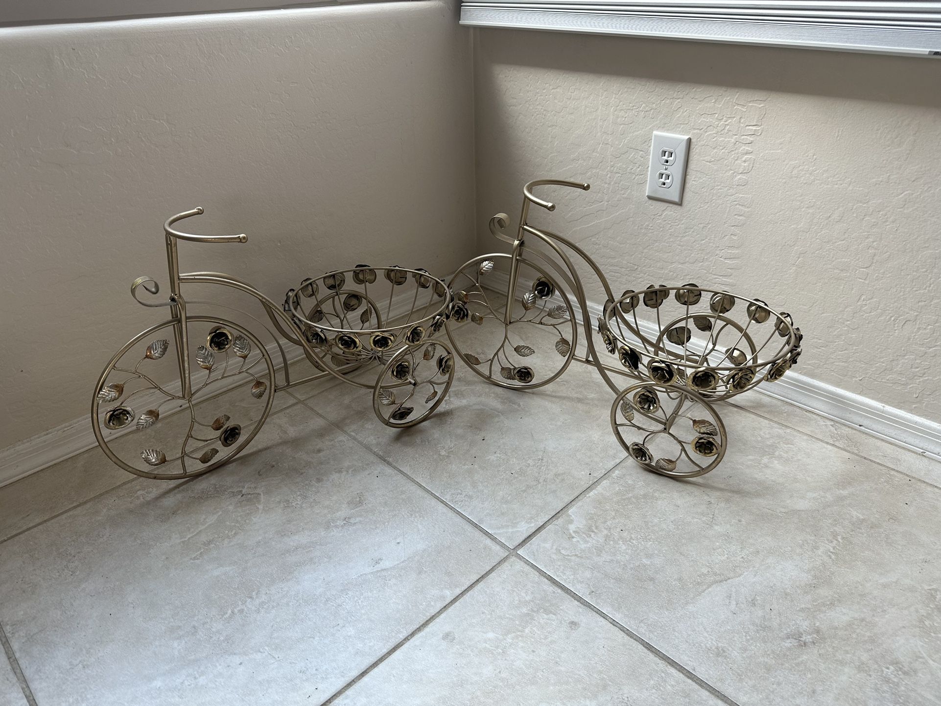 Gold Bike Plant Holders!!
