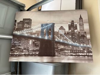 Canvas bridge art painting