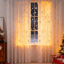 Curtains (Sheer Snowflakes)